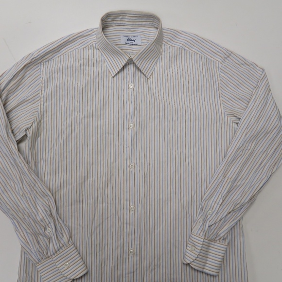 Brioni Mens Button Up Dress Shirt Sz 16 Long Sleeve - Picture 4 of 7
